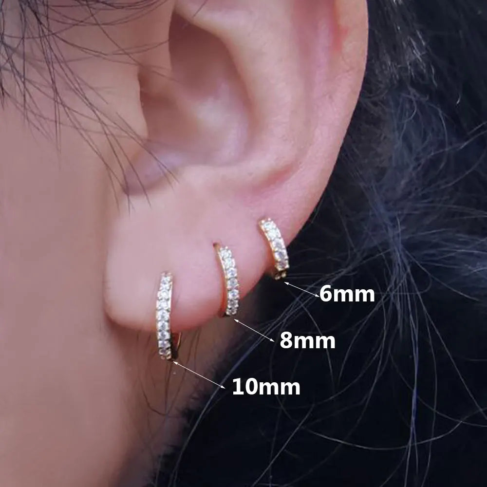 Crystal Zircon Hoop Earrings for Women