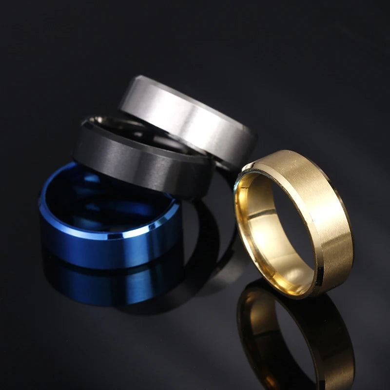 Surface Brushed Stainless Steel Ring