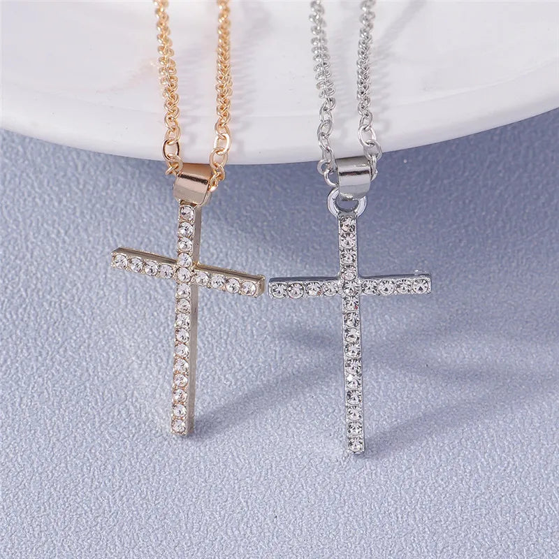 Dazzling Crystal Cross Necklace