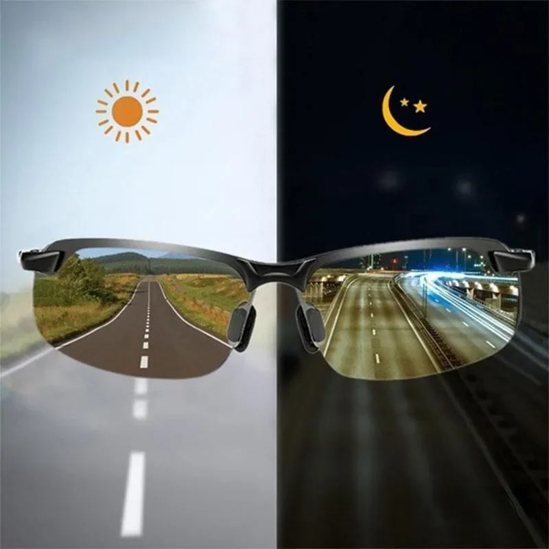 FG Men Night Vision Glasses for Driving Yellow Glasses PC Frame Sunglasses Outdoor Glasses To Handle At Night Anti Glare Gafas